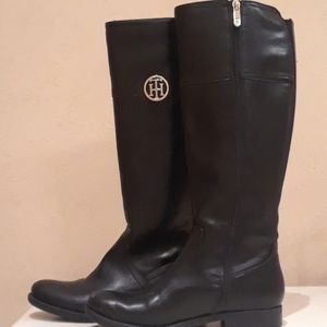 Women's Tommy Hilfiger black leather boots